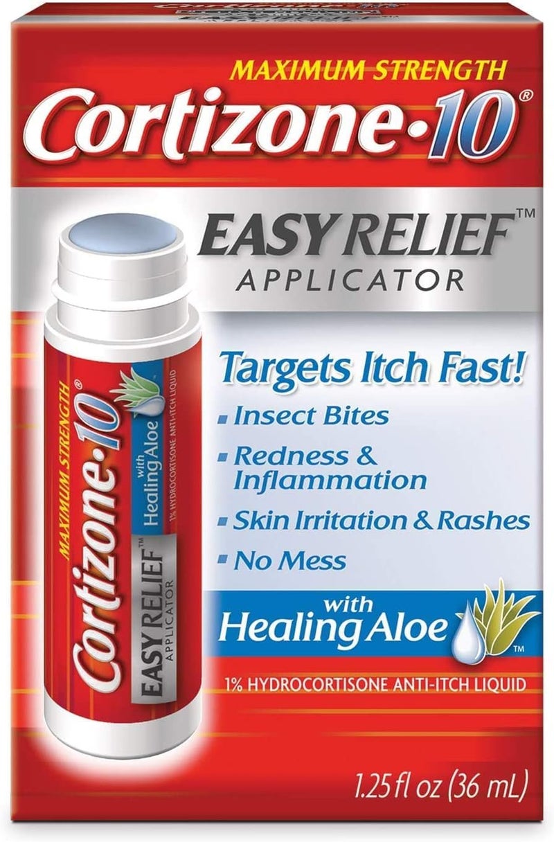 CHATTEM Cortizone-10 Easy Relief Applicator Anti-Itch Liquid 1.25 oz - Image 1